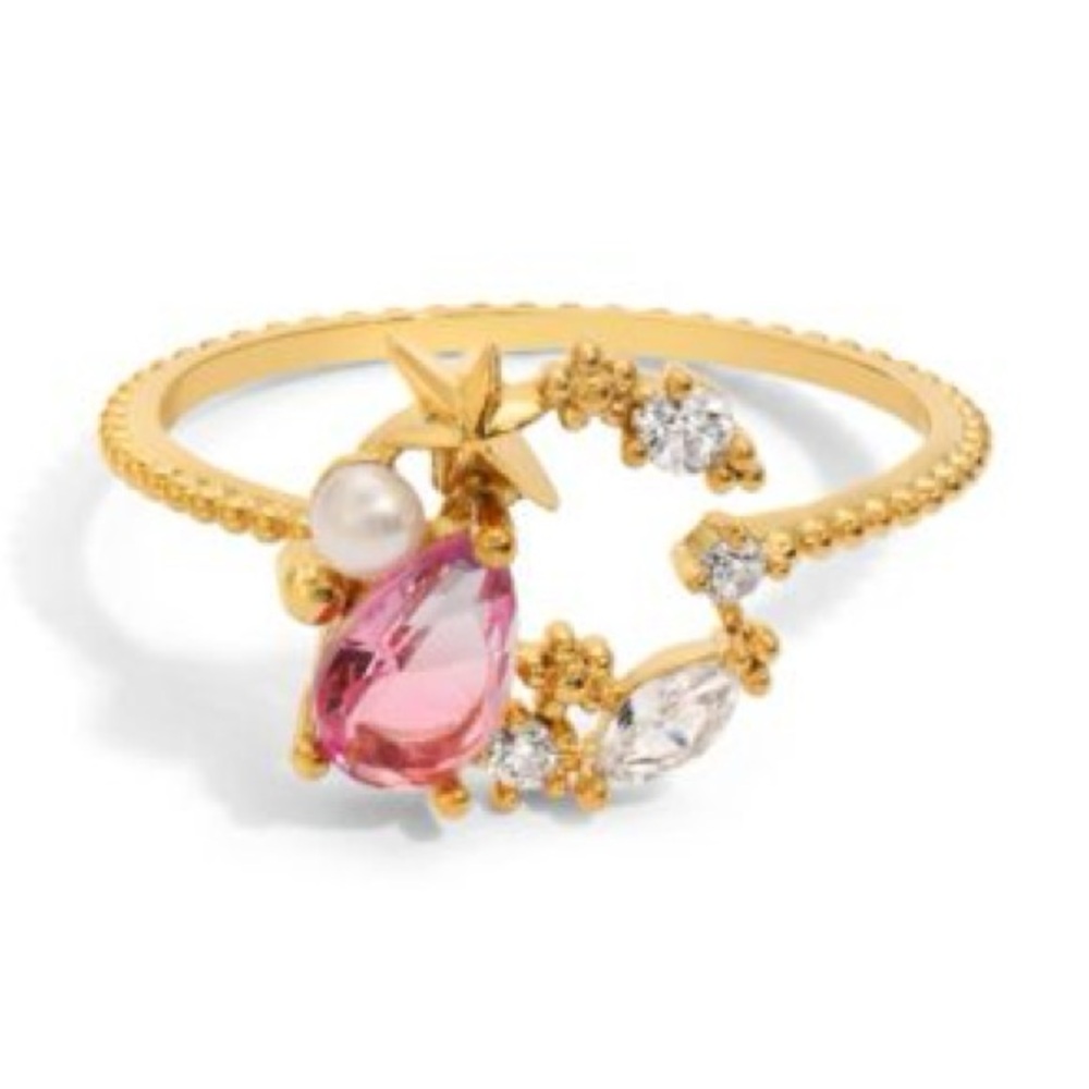 Girl’s Crew rose gold pink moon ring